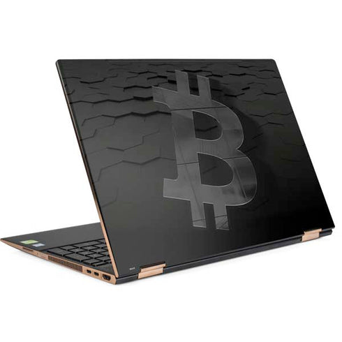 Bitcoin Textured Logo HP Spectre Skin