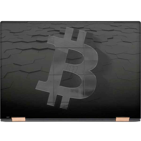 Bitcoin Textured Logo HP Spectre Skin