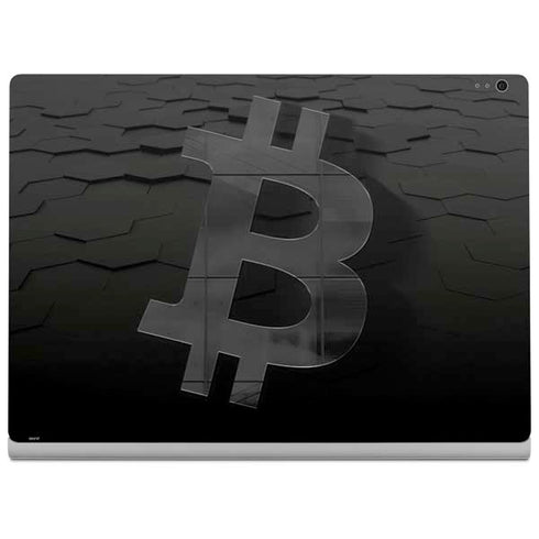 Bitcoin Textured Logo Surface Book 2 13.5in Skin