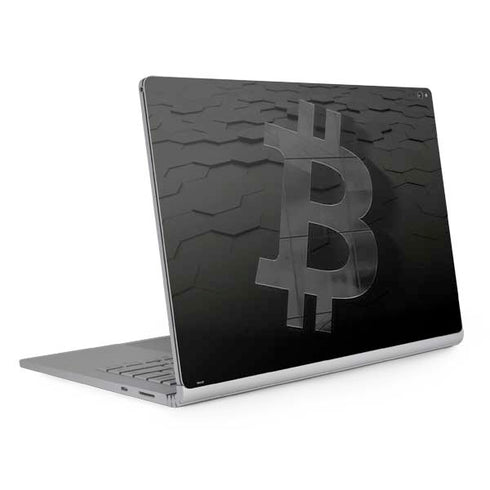 Bitcoin Textured Logo Surface Book 2 15in Skin