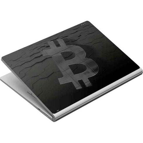 Bitcoin Textured Logo Surface Book Skin
