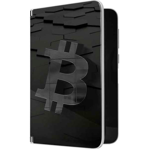 Bitcoin Textured Logo Surface Duo Skin