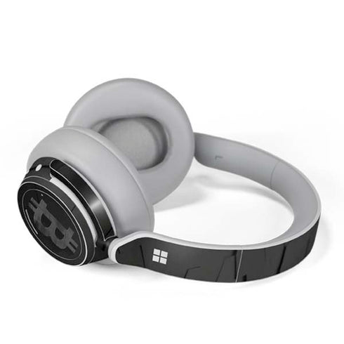Bitcoin Textured Logo Surface Headphones Skin