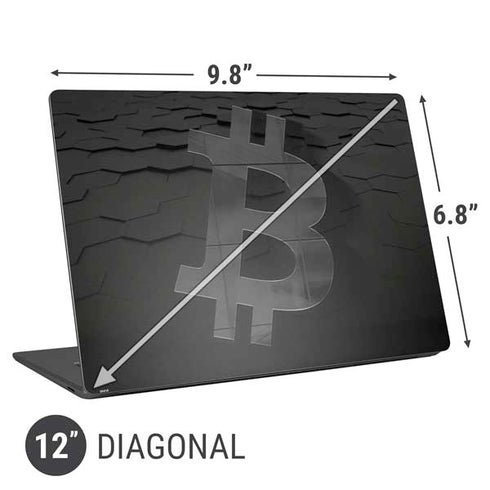 Bitcoin Textured Logo Universal Laptop 12in (9.8 x 6.8in) Skin