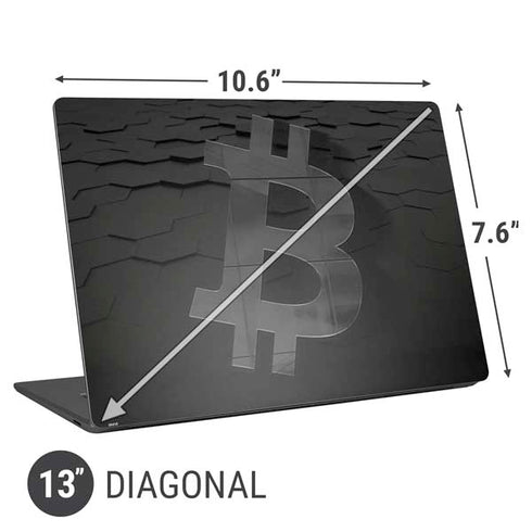 Bitcoin Textured Logo Universal Laptop 13in (10.6 x 7.6in) Skin