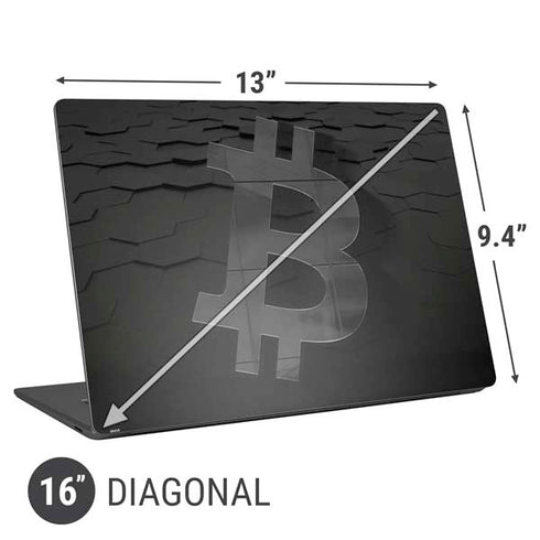 Bitcoin Textured Logo Universal Laptop 16in (13 x 9.4in) Skin