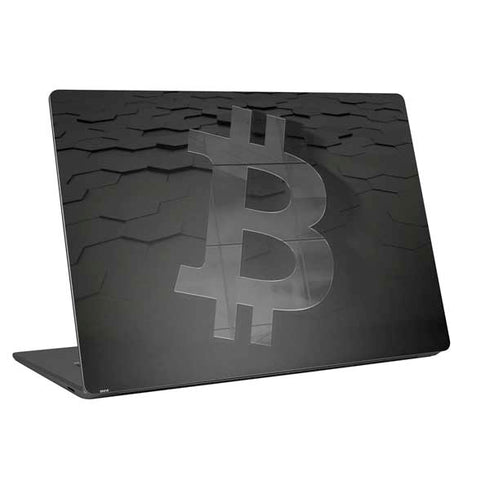 Bitcoin Textured Logo Universal Laptop 17in (13.8 x 10in) Skin