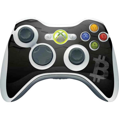 Bitcoin Textured Logo Xbox 360 Wireless Controller Skin