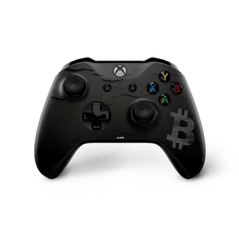 Bitcoin Textured Logo Xbox One X Controller Skin