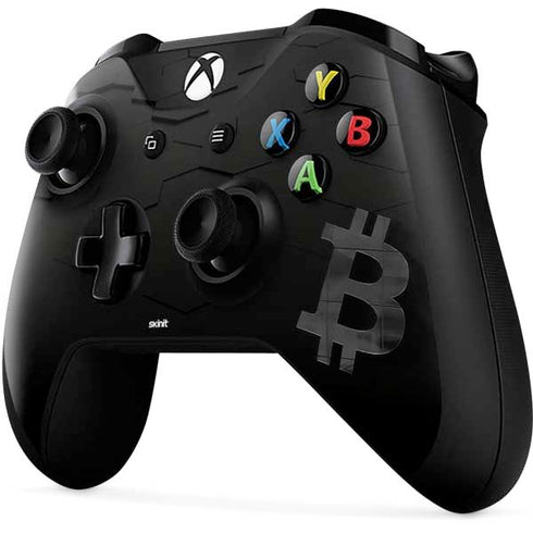 Bitcoin Textured Logo Xbox One X Controller Skin