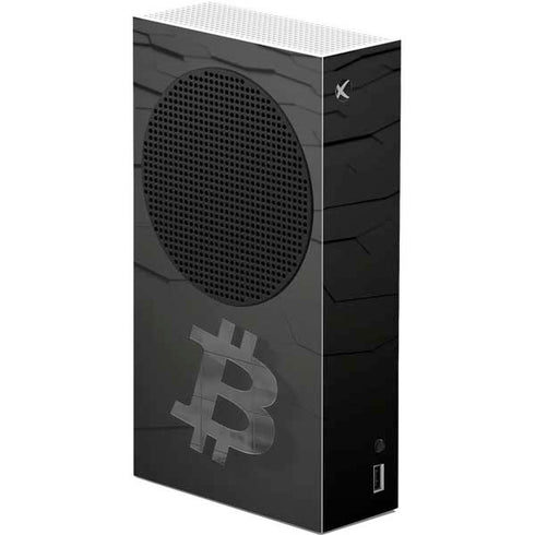 Bitcoin Textured Logo Xbox Series S Console Skin