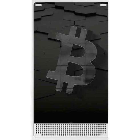 Bitcoin Textured Logo Xbox Series S Console Skin