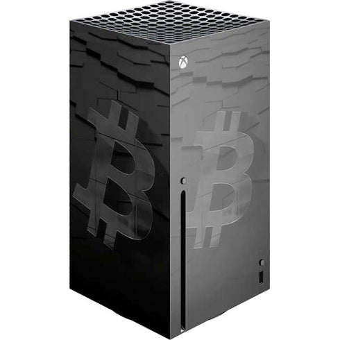 Bitcoin Textured Logo Xbox Series X Console Skin