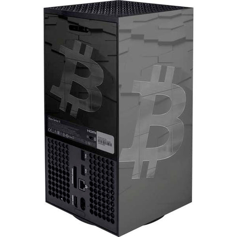 Bitcoin Textured Logo Xbox Series X Console Skin