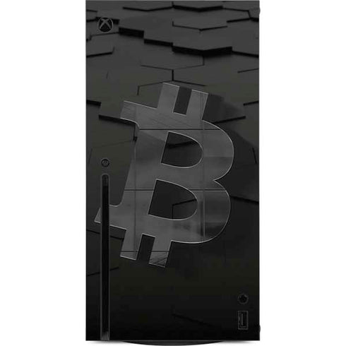 Bitcoin Textured Logo Xbox Series X Console Skin