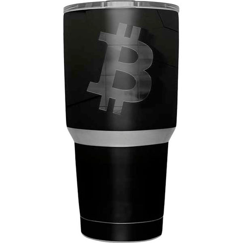 Bitcoin Textured Logo Yeti 30oz Rambler Tumbler Skin