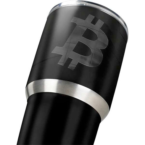 Bitcoin Textured Logo Yeti 30oz Rambler Tumbler Skin