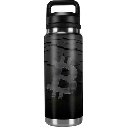 Bitcoin Textured Logo YETI Rambler 26oz Bottle Skin