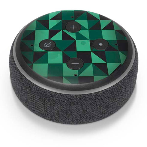 Black & Green Amazon Echo Dot Skin