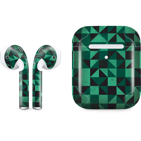 Black & Green Apple AirPods 2 Skin