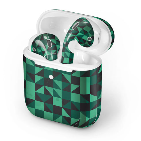 Black & Green Apple AirPods 2 Skin