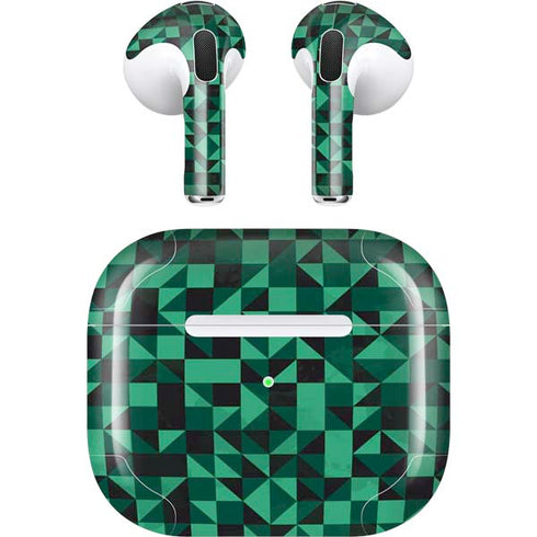 Black & Green Apple AirPods (3rd Gen 2021) Skin