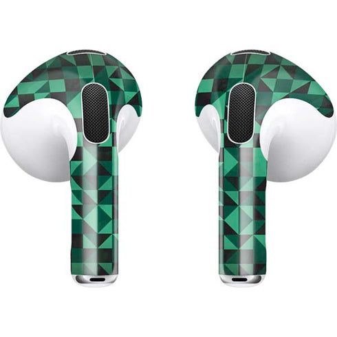 Black & Green Apple AirPods (3rd Gen 2021) Skin