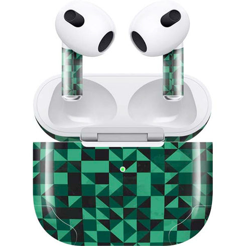 Black & Green Apple AirPods (3rd Gen 2021) Skin