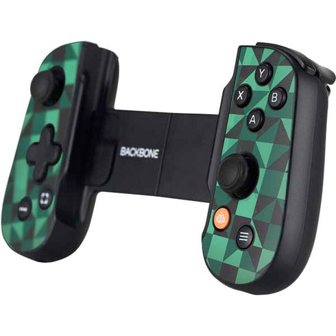 Black & Green Backbone One for iPhone Game Controller Skin