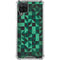 Black & Green Galaxy A12 Clear Case