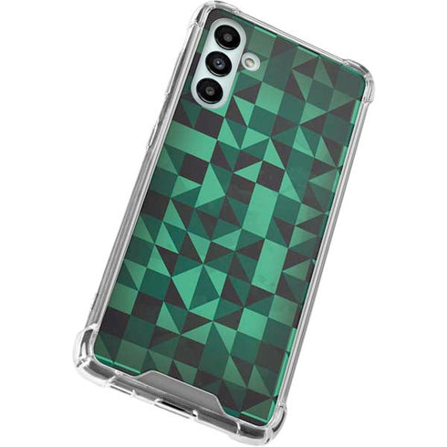 Black & Green Galaxy A13 5G Clear Case