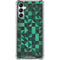 Black & Green Galaxy A14 5G Clear Case