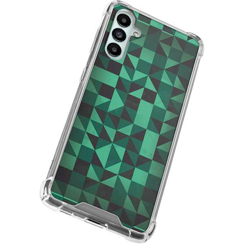 Black & Green Galaxy A15 5G Clear Case