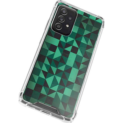 Black & Green Galaxy A52 5G Clear Case