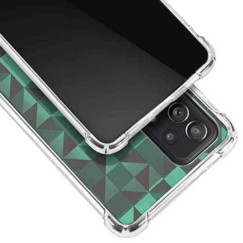 Black & Green Galaxy A52 5G Clear Case