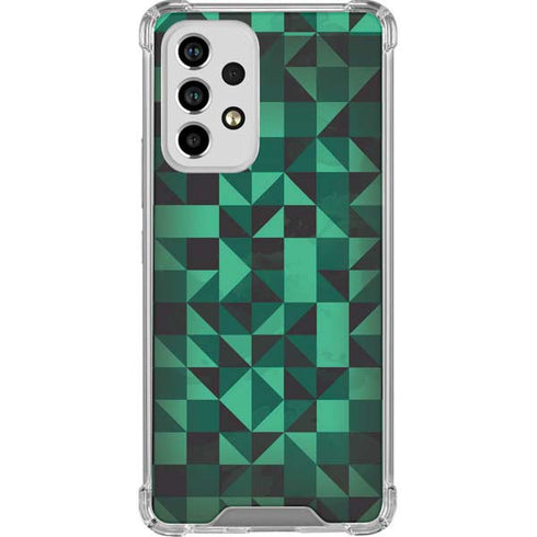 Black & Green Galaxy A53 5G Clear Case