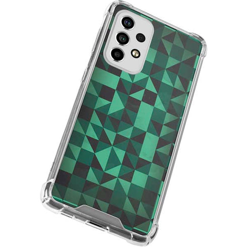 Black & Green Galaxy A53 5G Clear Case