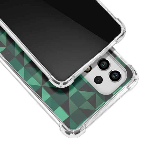 Black & Green Galaxy A53 5G Clear Case