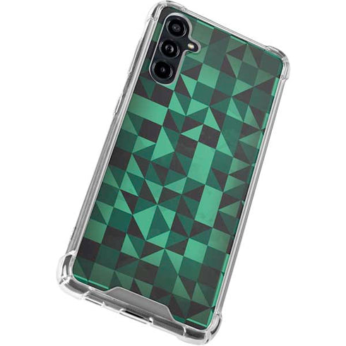 Black & Green Galaxy A54 5G Clear Case