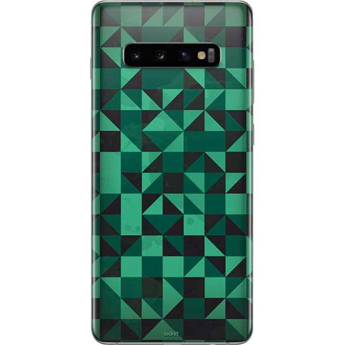 Black & Green Galaxy S10 Plus Skin