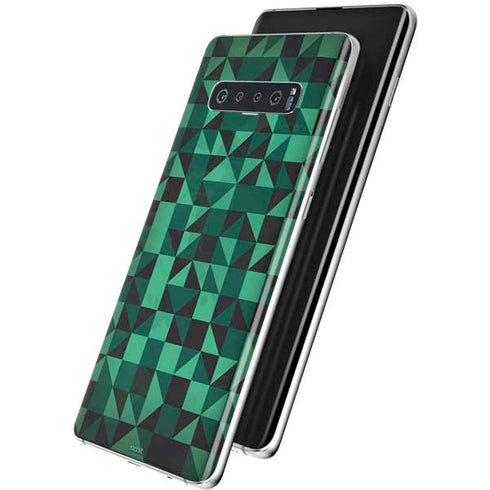 Black & Green Galaxy S10 Skin