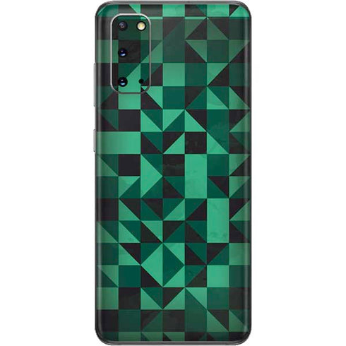 Black & Green Galaxy S20 Skin