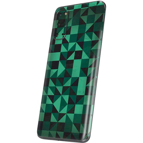 Black & Green Galaxy S20 Skin