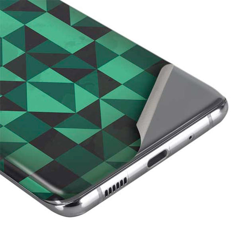 Black & Green Galaxy S20 Skin