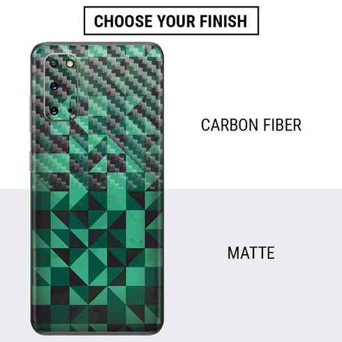 Black & Green Galaxy S20 Skin