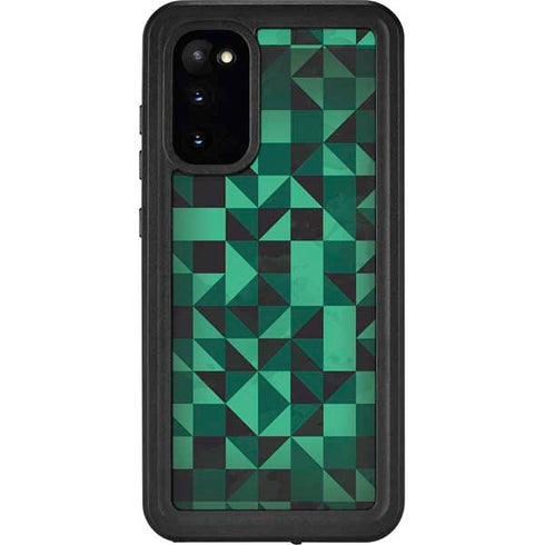 Black & Green Galaxy S20 Waterproof Case