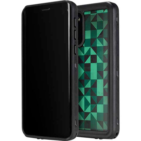 Black & Green Galaxy S20 Waterproof Case