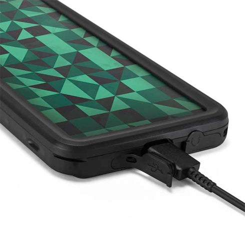 Black & Green Galaxy S20 Waterproof Case