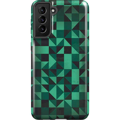 Black & Green Galaxy S21 FE Pro Case