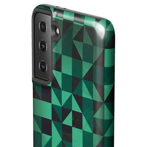 Black & Green Galaxy S21 FE Pro Case